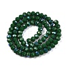 Electroplate Opaque Solid Color Glass Beads Strands EGLA-A044-P6mm-L09-3