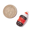 Glass Seed Beads Coke Pendants PALLOY-MZ00457-01-2