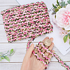 15 Yards Flower Polyester Embroidery Lace Ribbon OCOR-WH0070-77A-3