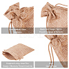 Burlap Packing Pouches Drawstring Bags ABAG-BC0001-08-9x7-4