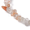 Natural Rutilated Quartz Chips Beaded Stretch Bracelets for Women BJEW-JB10046-14-3