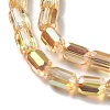 Electroplate Glass Beads Strands EGLA-D031-01-19-3