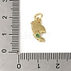 Brass Micro Pave Colorful Cubic Zirconia Glass Pendants KK-R162-026G-G-3