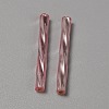 Silver Lined Glass Twist Bugle Beads GLAA-WH0039-11D-2