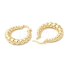 Rack Plating Brass Round Beaded Hoop Earrings EJEW-R150-12G-2