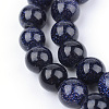 Synthetic Blue Goldstone Beads Strands X-G-Q462-8mm-28-1