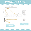 200Pcs Brass Earring Hooks KK-ME0001-25-2