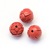 Round/Flower Bud Cinnabar Beads CARL-Q003-40-2