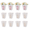 Trapezoid Paper Flower Gift Tote Bags with Plastic Visible Window ABAG-WH0045-25C-1
