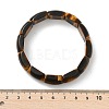 Natural Tiger Eye Bead Stretch Bracelets for Women Men BJEW-C097-02C-5