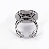 Tarnish Resistant 201 Stainless Steel Cuff Ring Findings STAS-S080-040E-P-3