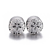 Hollow 925 Sterling Silver European Beads OPDL-L017-027TAS-1