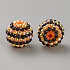 Halloween Theme Resin Rhinestone Beads RB-WH0003-08O-2