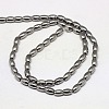 Electroplate Non-magnetic Synthetic Hematite Beads Strands G-J168-6x4mm-M-3