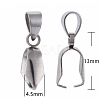 Tarnish Resistant 304 Stainless Steel Ice Pick Pinch Bails X-STAS-Q182-01-2