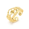 Brass Cup Peg Open Cuff Ring Settings KK-G518-08G-01-1