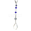 Glass Teardrop Pendant Decorations HJEW-JM01254-2