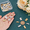 32 Sets 8 Styles Ion Plating(IP) 304 Stainless Steel Box Clasp FIND-PH0020-89-3