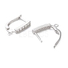 Anti-Tarnish Rhodium Plated 925 Sterling Silver Leverback Earring Findings STER-NH0012-03P-2