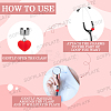 24Pcs 12 Styles Heart & Bowknot Resin Stethoscope Pendant Decorations HJEW-SP0001-58-6