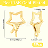 6Pcs Brass Lobster Claw Clasps KK-SC0007-16-2