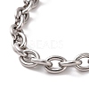 304 Stainless Steel Cable Chain Bracelet for Men Women BJEW-E031-01P-07-2