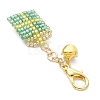 Christmas Gift Handmade Glass Seed Beads Pendant Decoraitons HJEW-MZ00350-02-4
