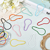 20Pcs 10 Colors Iron Bulb Shaped Plastic Push Gate Snap Keychain Clasp Findings IFIN-SC0001-94-3