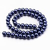 Eco-Friendly Dyed Glass Pearl Round Beads Strands HY-A008-8mm-RB069-3