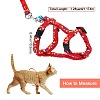 Gorgecraft 1Pc Polyester Cat Harness Belt Traction Rope AJEW-GF0004-60-2