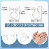 20Pcs 2 Styles Plastic Clip-on Earring Converters Findings KY-FS0001-27-4