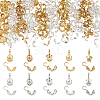 200Pcs 10 Styles Brass Bead Tips FIND-PH0020-84-1