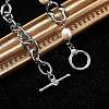 Stainless Steel Cable Chains Link Bracelets BJEW-F485-02P-3