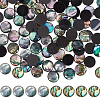 SUNNYCLUE 100Pcs 2 Styles Natural Abalone Shell/Paua Shell Cabochons SHEL-SC0001-42-1