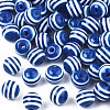 Round Striped Resin Beads RESI-R158-8mm-12-1