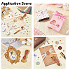 Brass Wax Seal Stamps with Wood Handle AJEW-WH0412-0192-6
