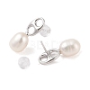 Anti-Tarnish Sterling Silver Stud Earrings EJEW-C087-11C-P-2