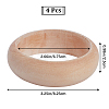 Unfinished Wood Plain Bangle for Women BJEW-WH0018-17-2