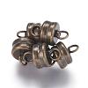 Brass Magnetic Clasps with Loops KK-P114-07AB-1
