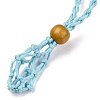 Adjustable Braided Waxed Cord Macrame Pouch Necklace Making NJEW-I243-A02-2