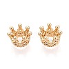 Brass Micro Pave Clear Cubic Zirconia Beads KK-T080-89G-1