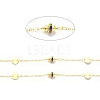 Rack Plating Brass Flat Round Link Chains CHC-F016-05G-1