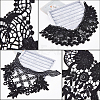 Gorgecraft 6Pcs 6 Style Milk Silk Embroidered Floral Lace Collar DIY-GF0005-42-4