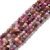 Natural Red Corundum/Ruby and Sapphire Beads Strands G-I341-10A-1