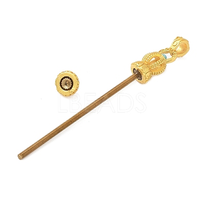 Heart Shape Brass Screw Peg Bails KK-NH0008-05AG-1