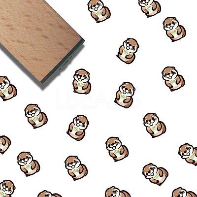 Square Wooden Stamps DIY-WH0546-041-1