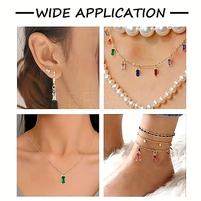 14Pcs 7 Colors Transparent Glass Charms GLAA-YW0004-25-1
