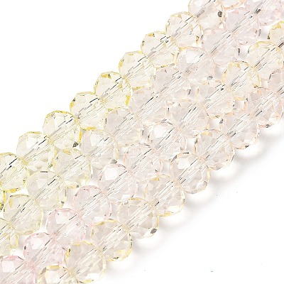 Transparent Painted Glass Beads Strands X1-DGLA-A034-T8mm-A25-1