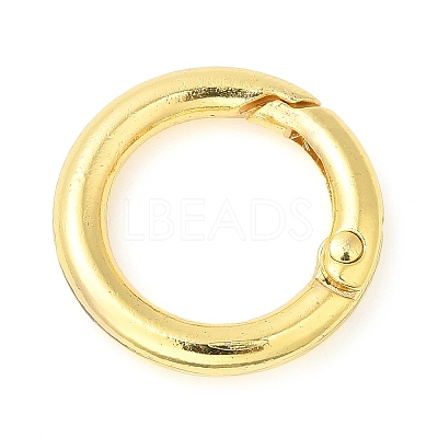 Rack Plating Brass Spring Gate Rings KK-Q781-11G-1