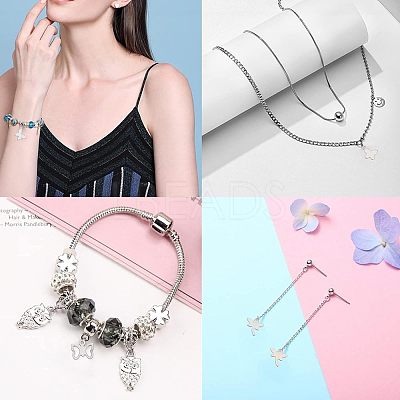 540Pcs 9 Style 201 Stainless Steel Charms STAS-UN0024-19-1
